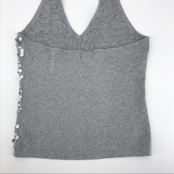 New Love Lola Halterneck Sequin gray Tank size L - Picture 3 of 6